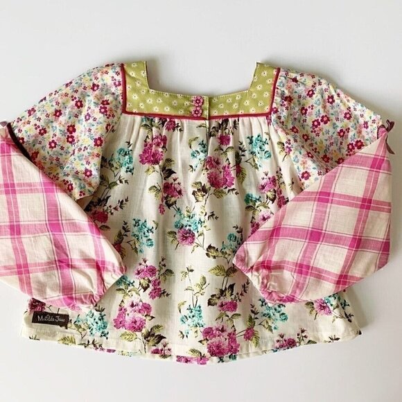 NWT Matilda Jane Girl Art School Mixed-Print Peasant Top 2T 8 years 10 years - Picture 3 of 12